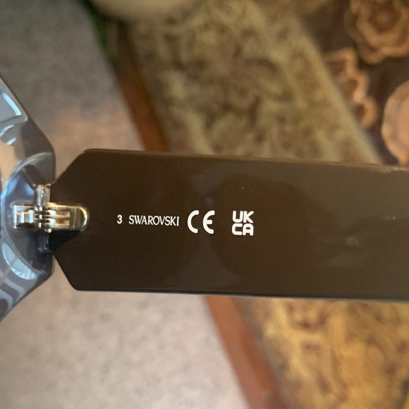 Authentic SWAROVSKI 53mm crystals geometric square sunglasses - Picture 12 of 16